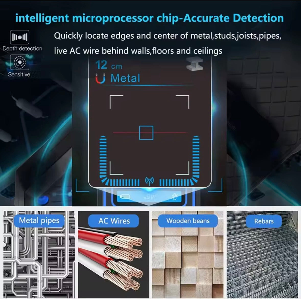 NOYAFA NF-518 — Detector de Metales y Escáner de Pared Profesional